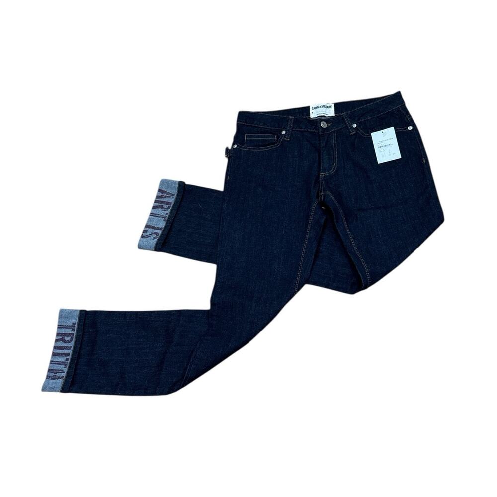 NWT! Zadig & Voltaire London Brut Art is Truth Cuffed Jeans 28